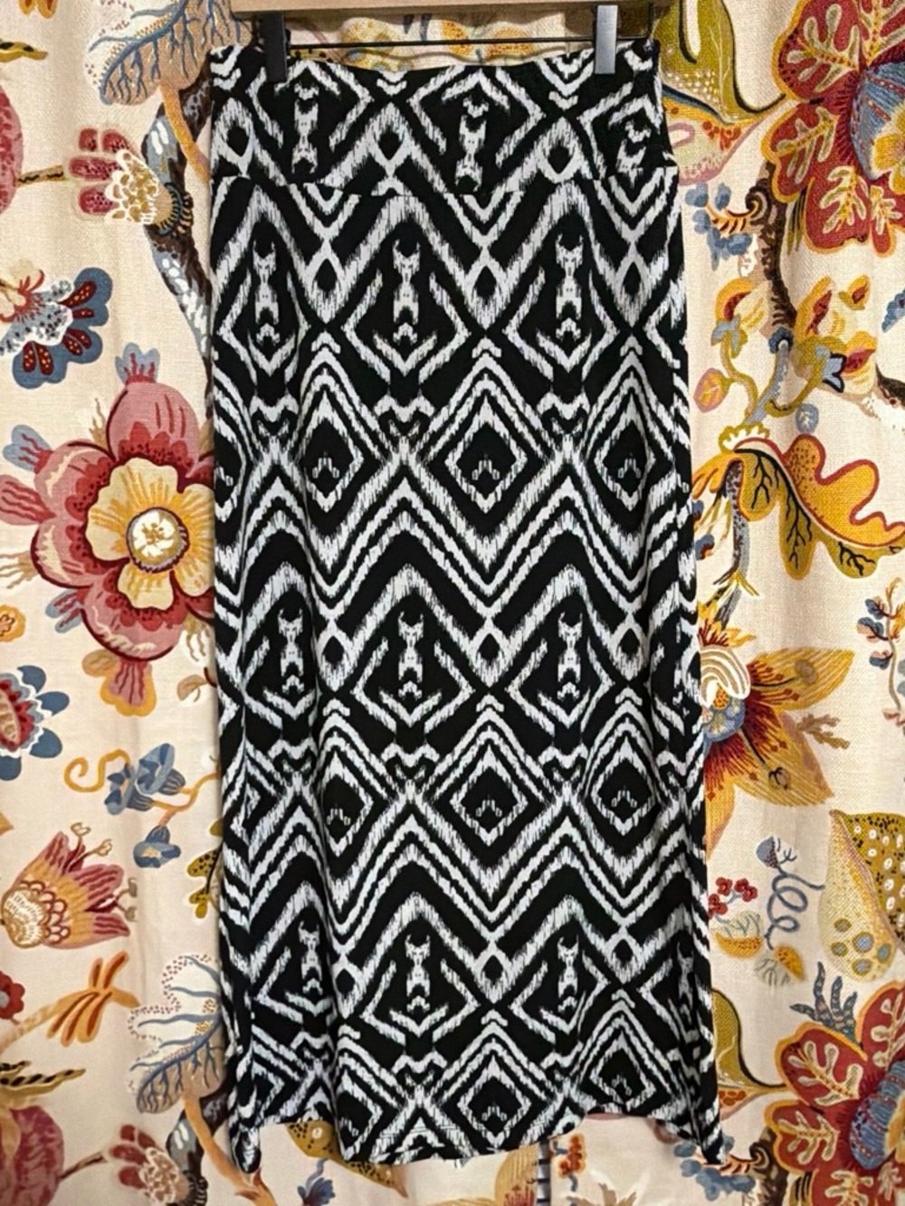 Black & White Geometric Maxi Skirt